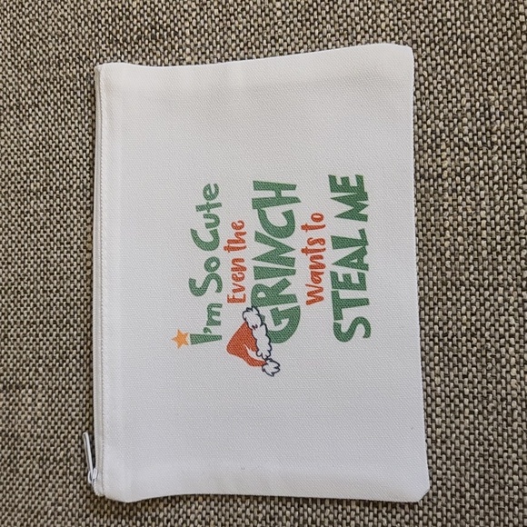 GRINCH Zippered pouch bags 2 sizes and 2 sides NWT - Picture 6 of 8